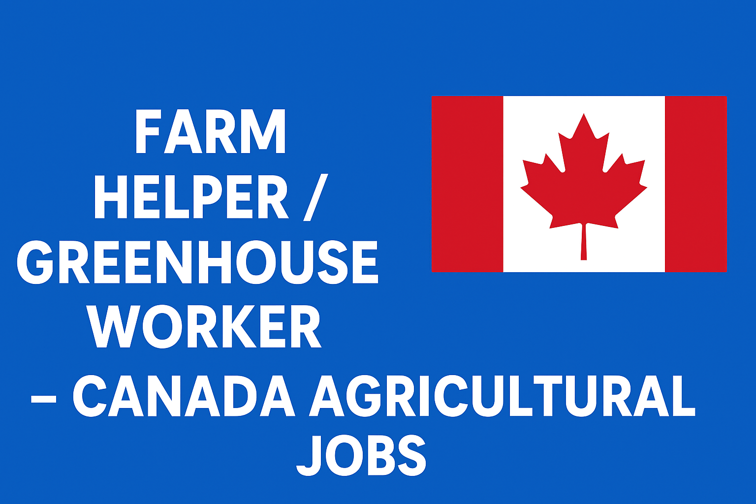 Agricultural Jobs